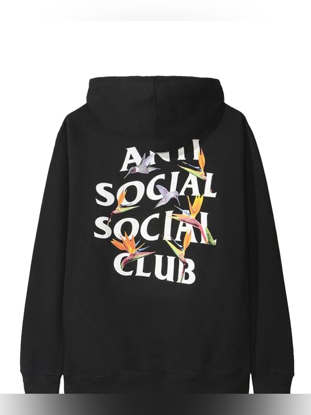 Anti Social Social Club “Pair of Dice” Black Hoodie with Bird Print | Unisex Med